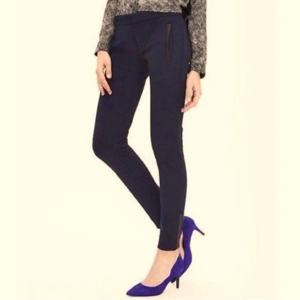 NWT, Banana Republic Sloan Sloan ankle pant with black faux leather detail